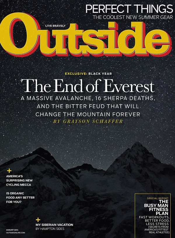 Outside-August 2014, "The End of Everest"