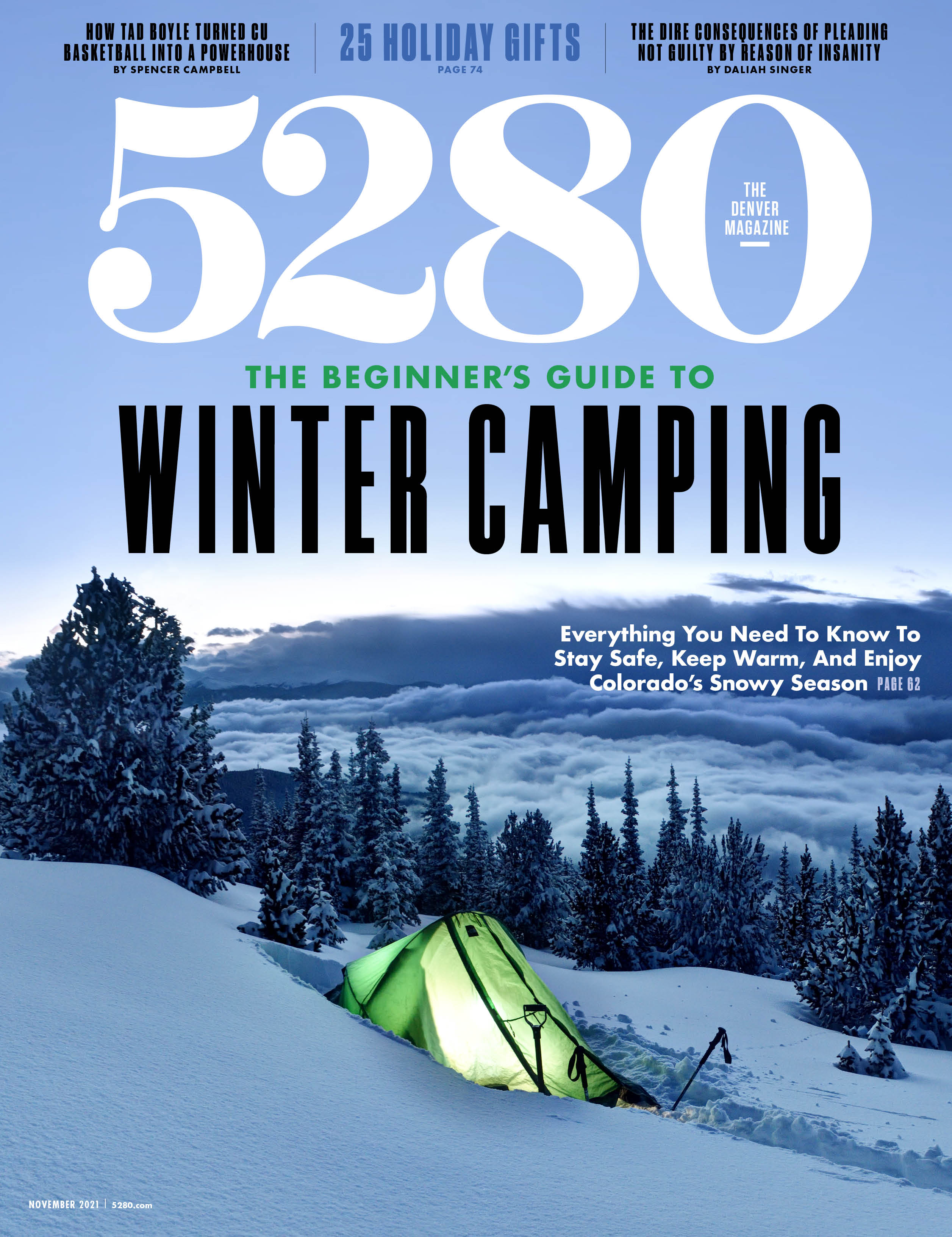5280-"The Beginner's Guide to Winter Camping," November 2021