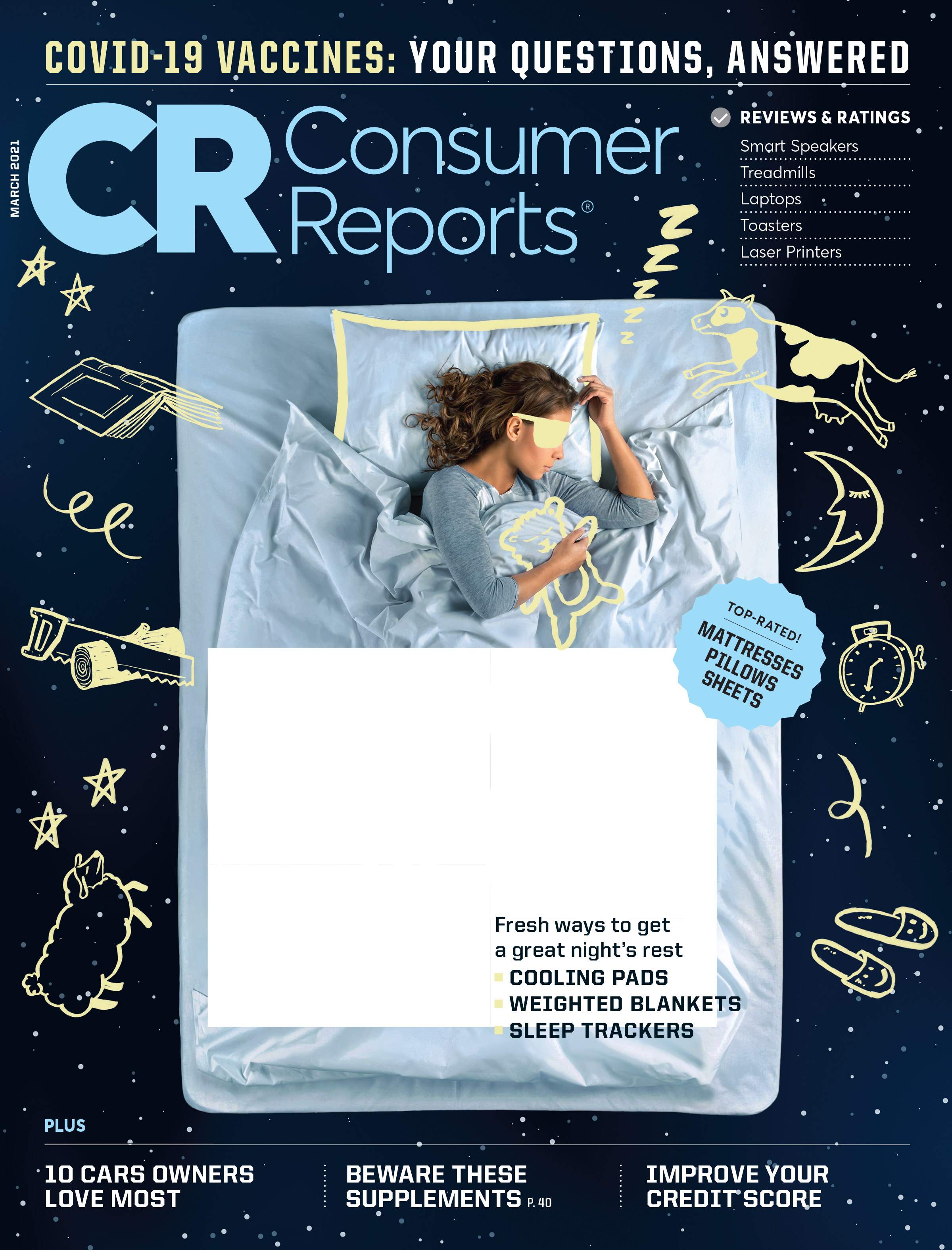 Consumer Reports - "Fresh Ways to Get a Great Night's Rest," March 2021