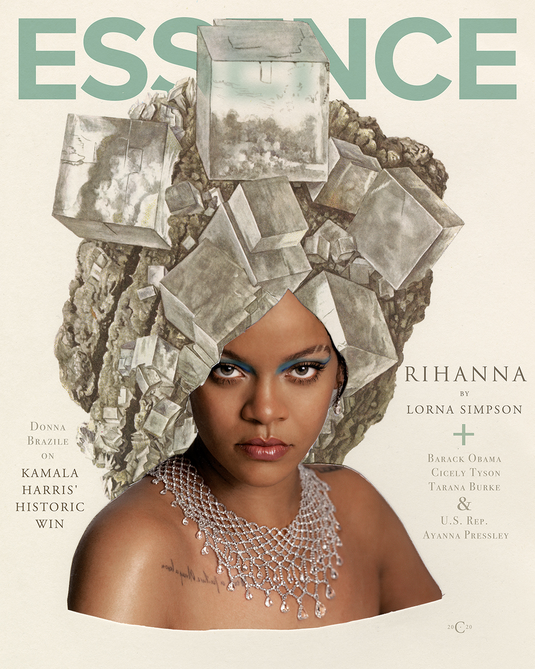 Essence - "Rihanna + Lorna Simpson," January/February 2021
