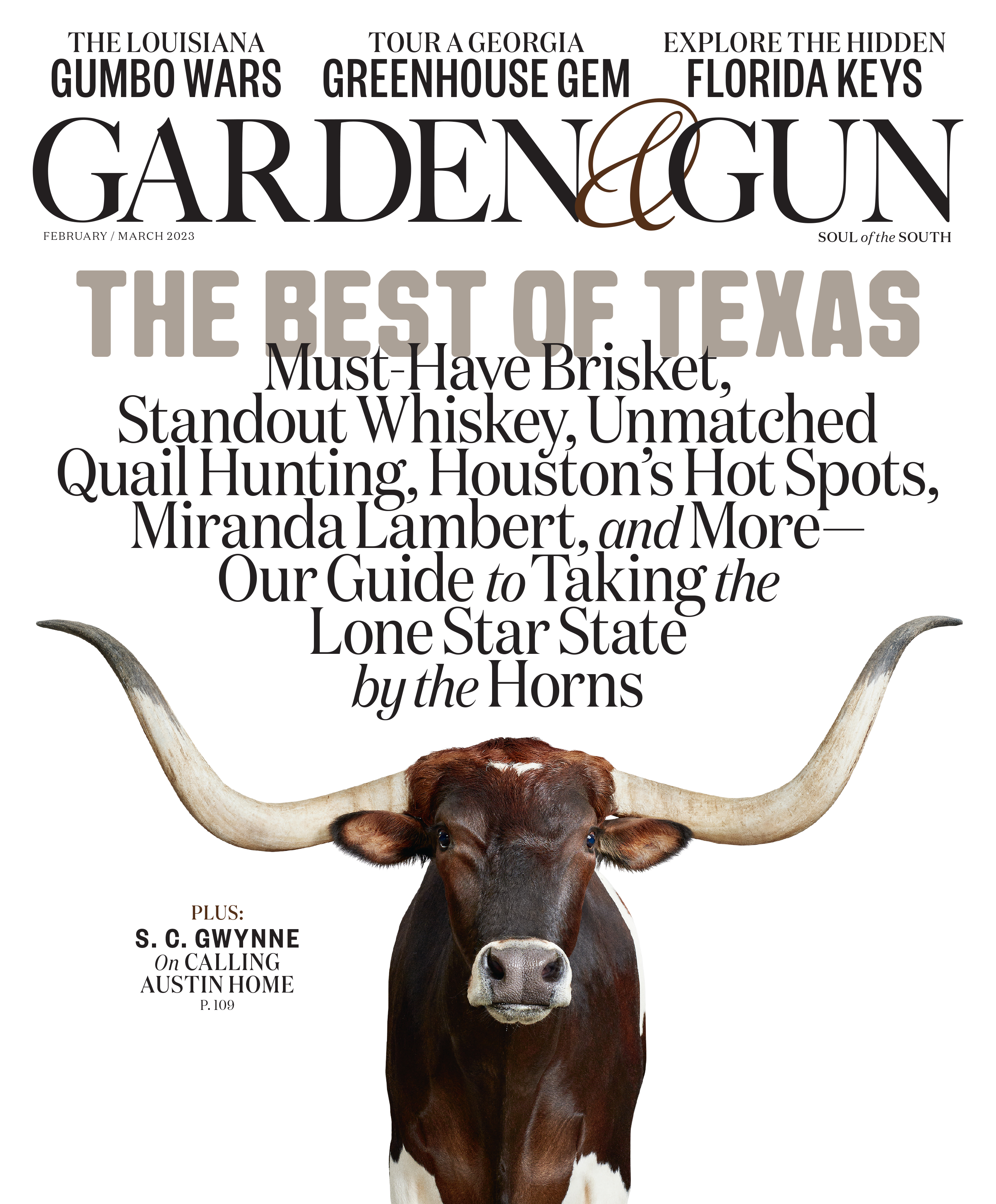 Garden & Gun - "The Best of Texas," February/March 2023