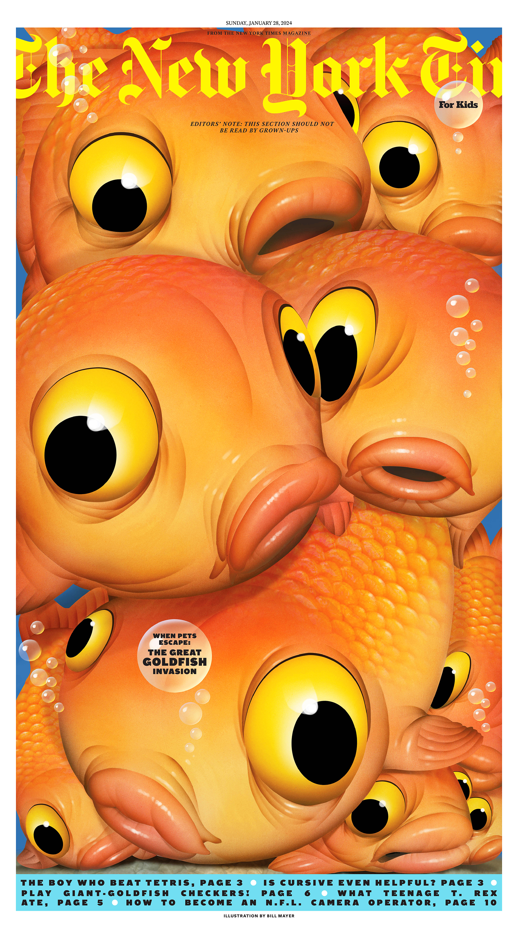 The New York Times for Kids - "When Pets Escape: The Great Goldfish Invasion,” January 28, 2024