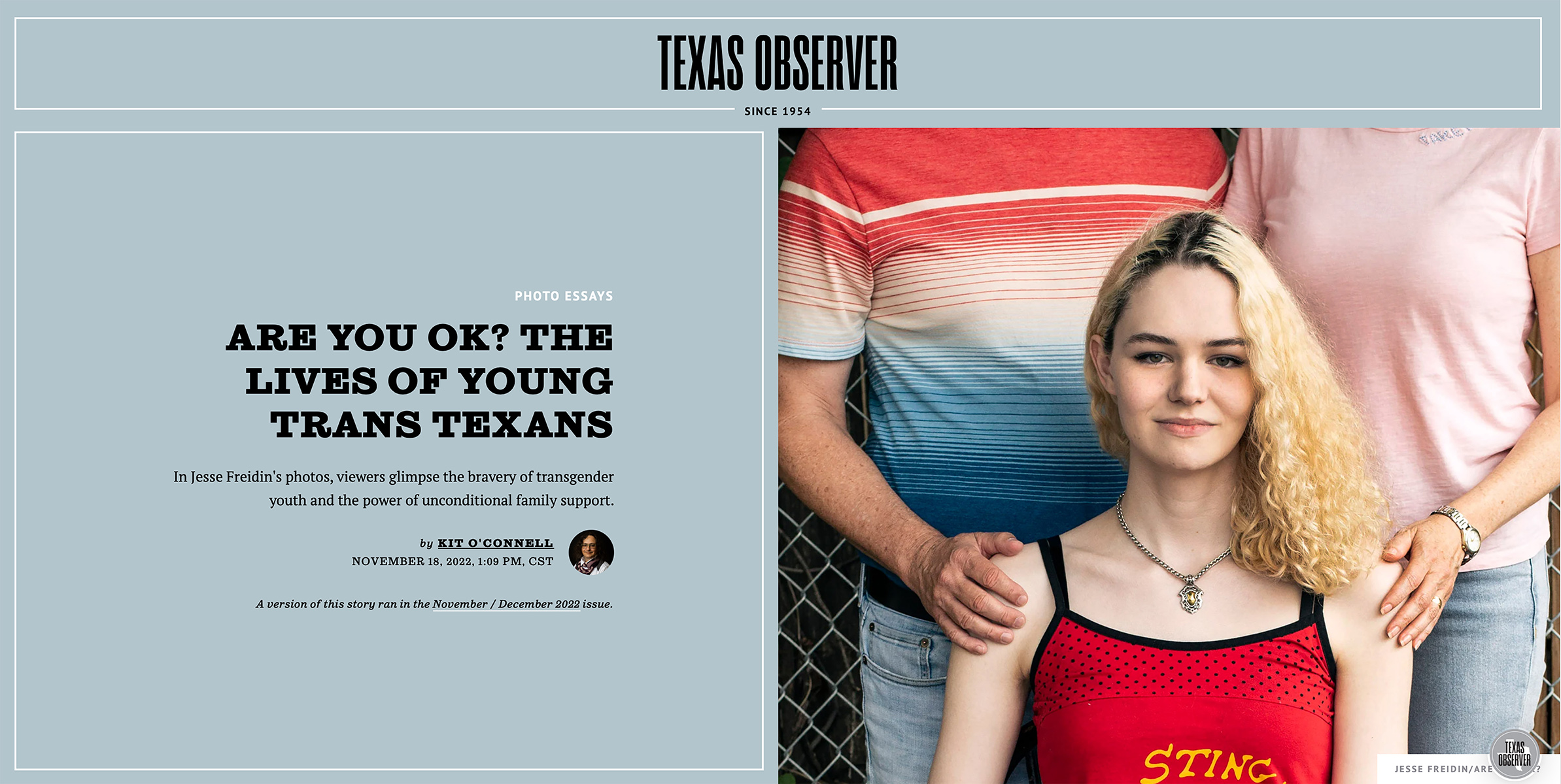 Texas Observer - Best Service and Lifestyle Story