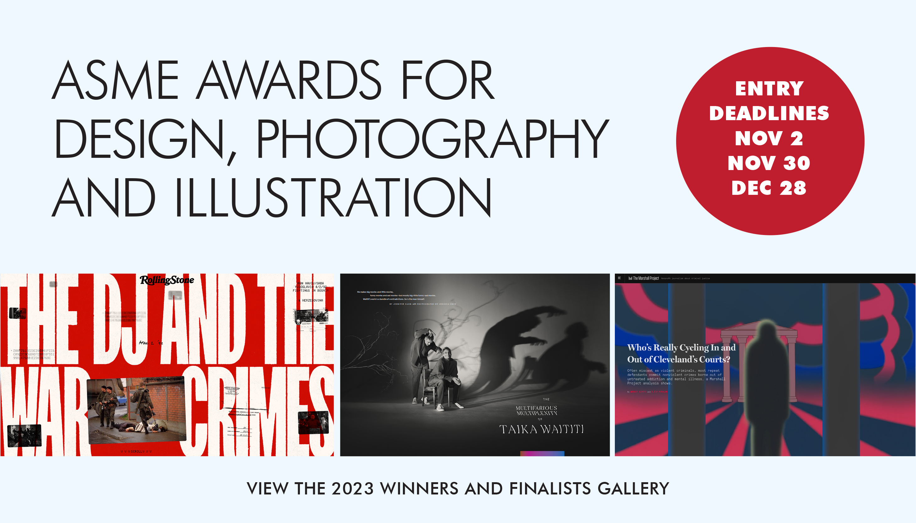 ASME Awards for Design, Photography and Illustration 2024