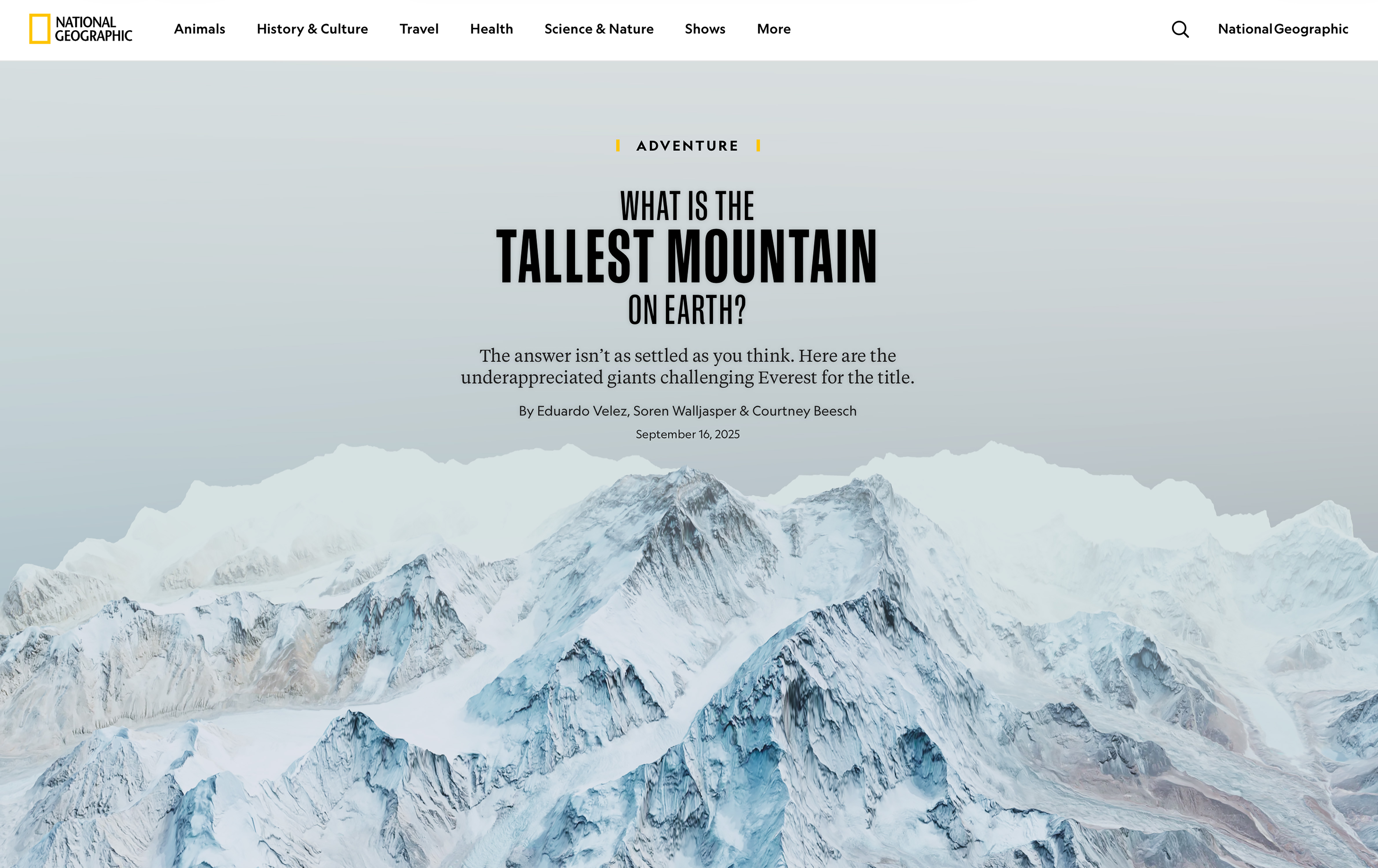 National Geographic-Best News and Information Design