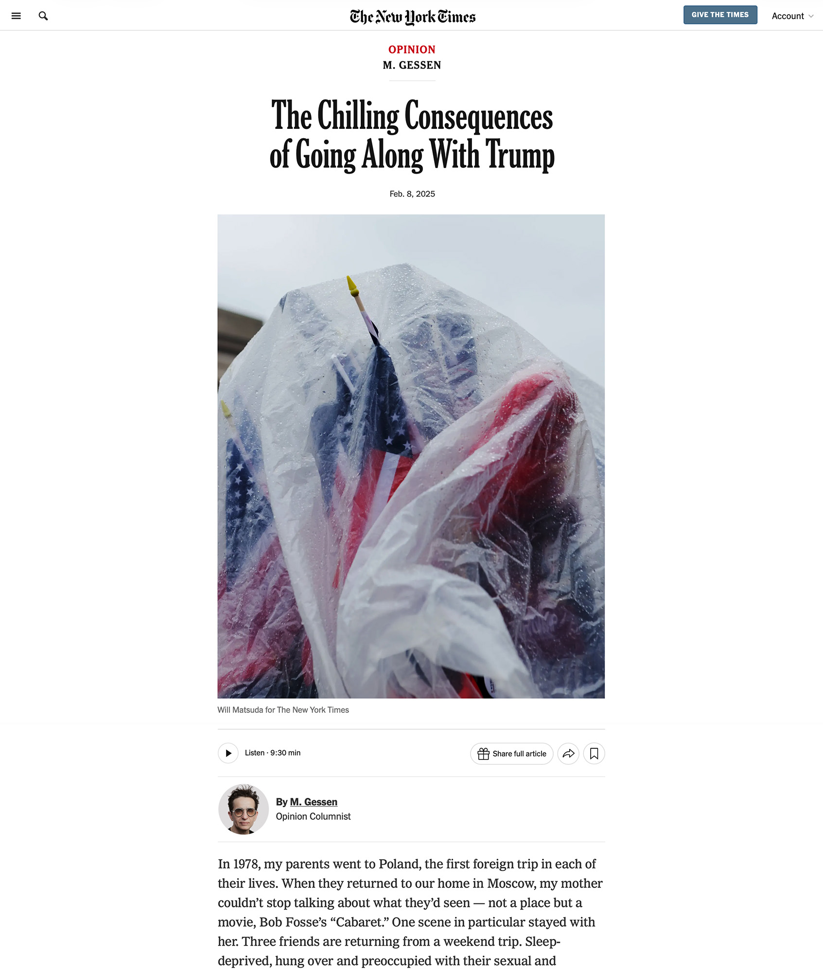 New York Times Opinion-Columns and Essays