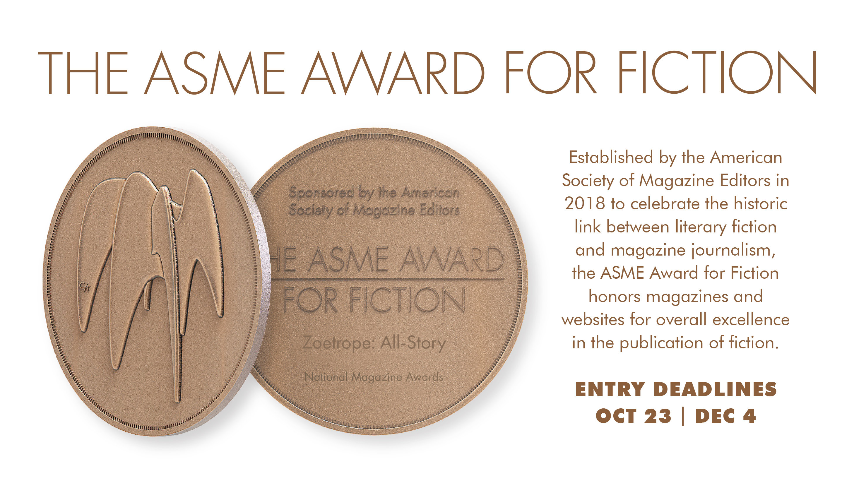 ASME Award for Fiction 2026