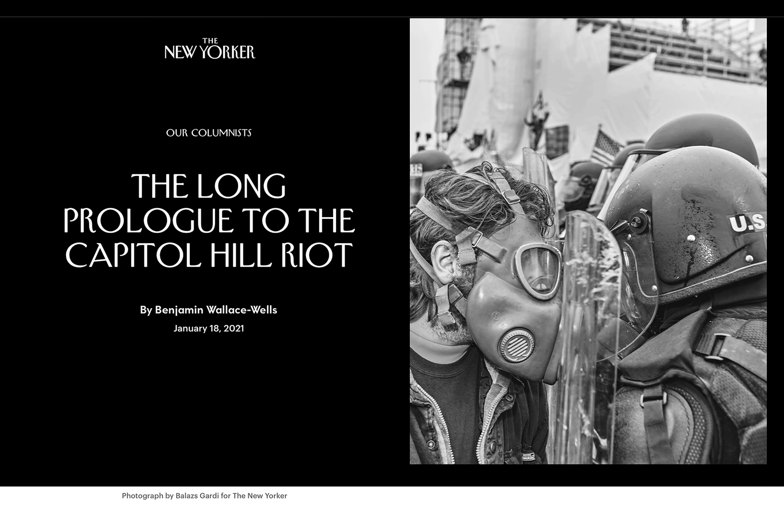 "The Long Prologue to the Capitol Hill Riot," photograph by Balazs Gardi, January 18 at newyorker.com